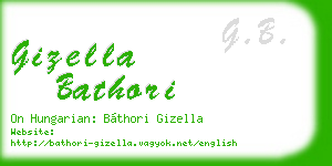 gizella bathori business card